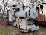 Rám a kotel z původní lokomotivy